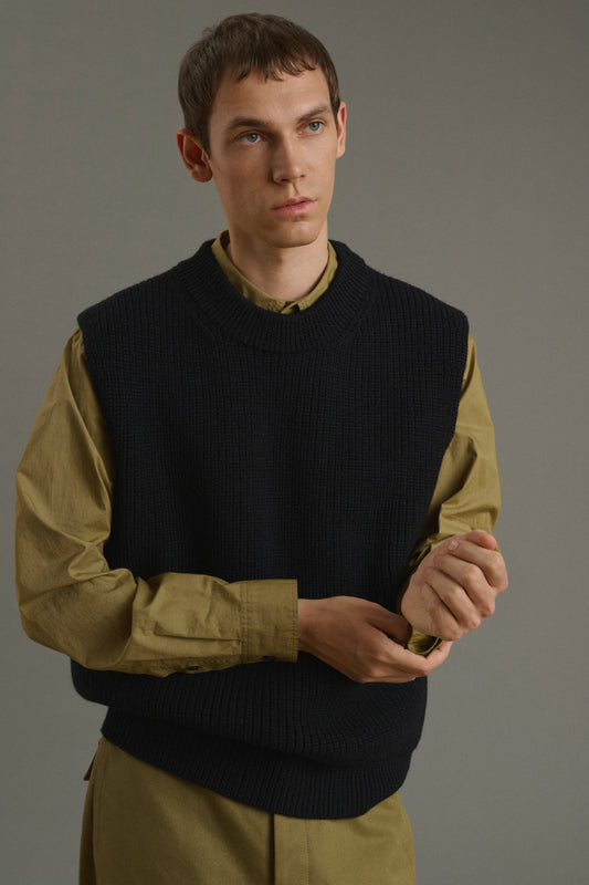 Pull Josh - Navy/Noir - Laine - Homme