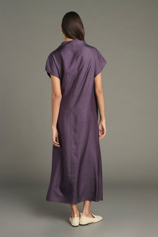 Vestido Foggia - Violeta - Seda - Mujer