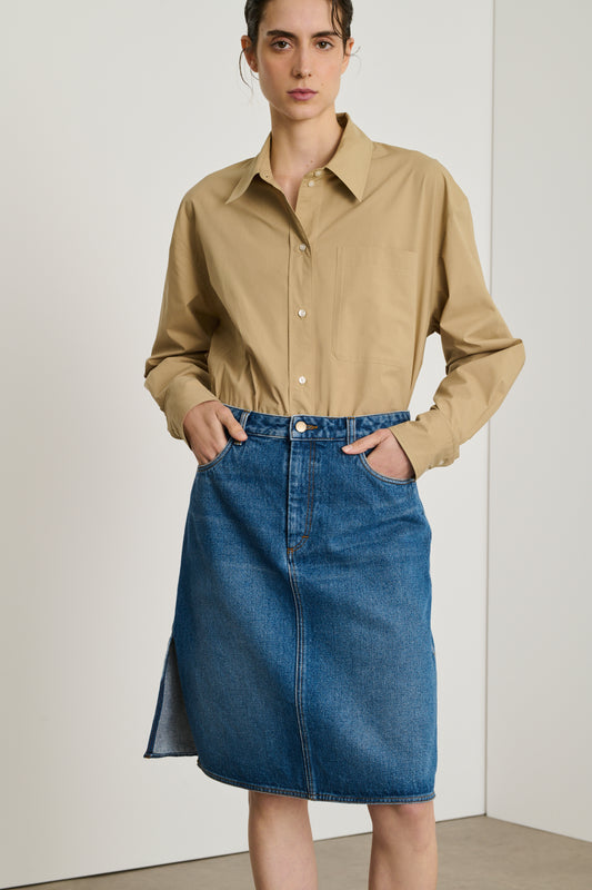 Falda Elyne - Azul - Algodón - Mujer