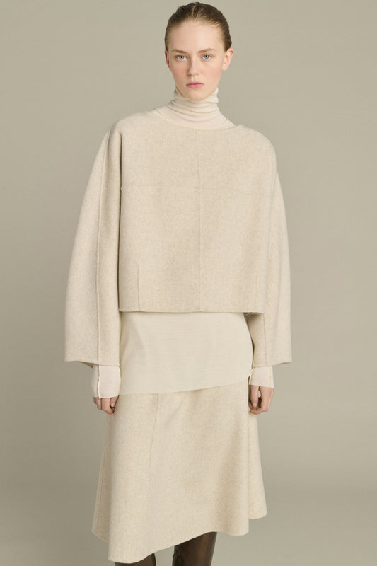 Pull Hora - Écru/Gris - Laine - Femme