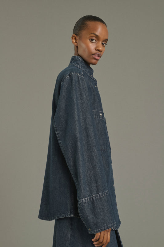 Chemise Leslie - Bleu Gris - Coton - Femme