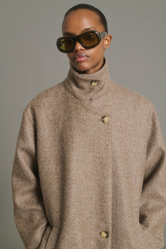 Manteau Germain - Taupe - Laine - Femme