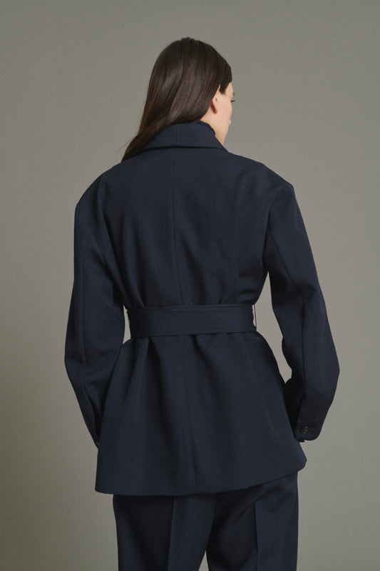 Chaqueta Come - Navy - Lana - Mujer