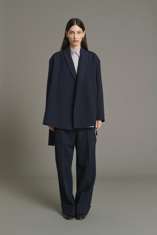 Chaqueta Come - Navy - Lana - Mujer