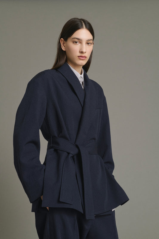 Chaqueta Come - Navy - Lana - Mujer