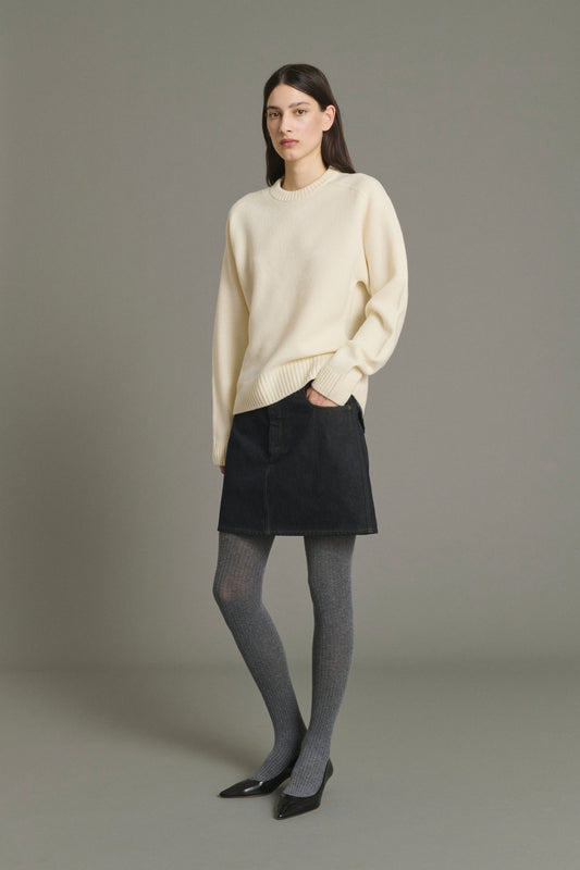 Falda Lacy - Negro - Algodón - Mujer