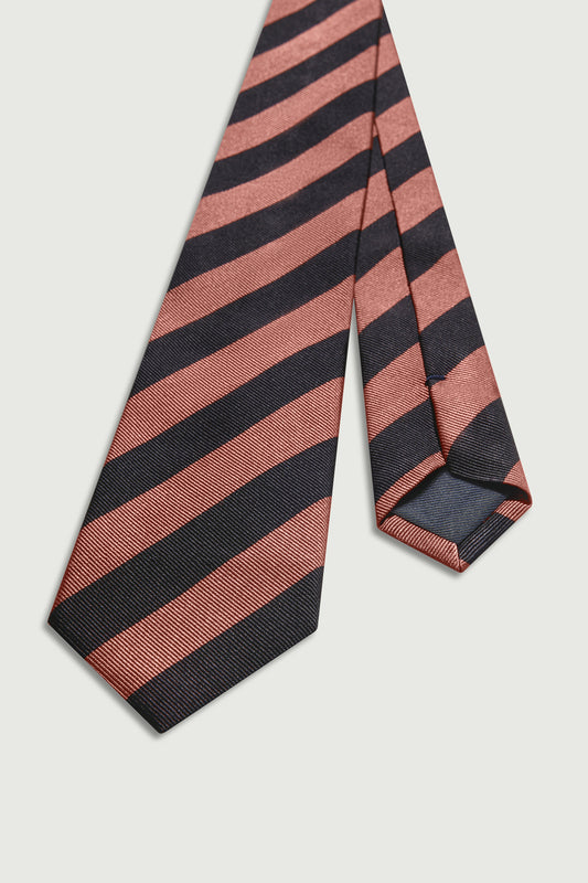 Corbata Luigi - Negro/Rosa - Seda - Hombre