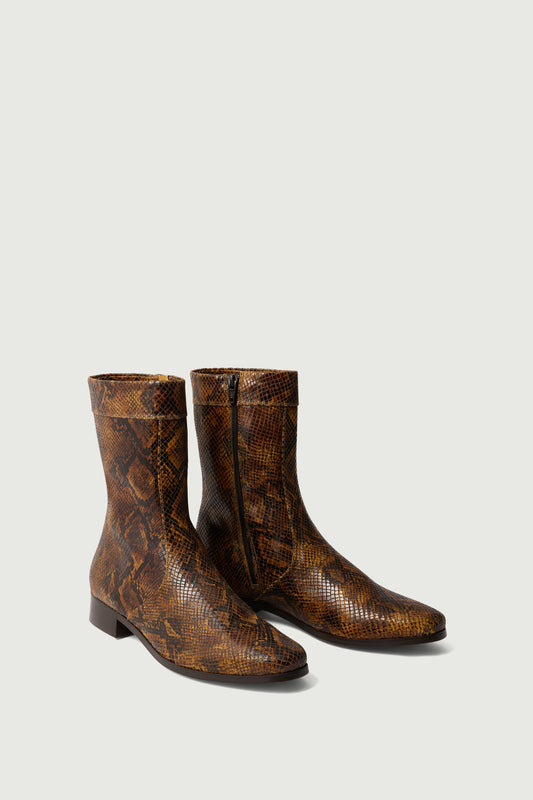Botines Écaille - Pitón - Cuero - Mujer