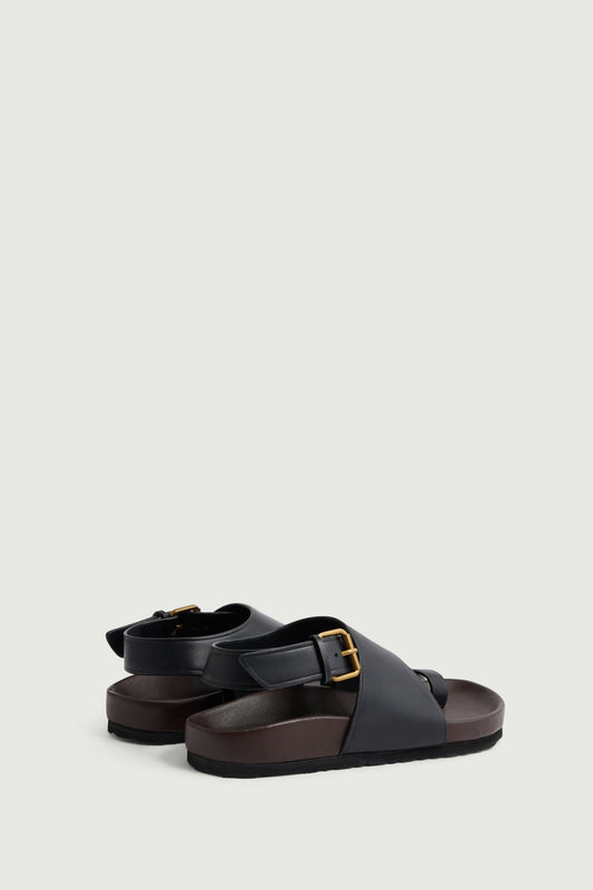 Sandales Domani - Noir - Cuir - Femme