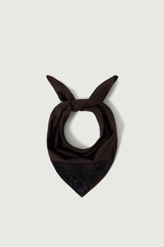 Foulard Hinaya - Marron Foncé - Coton - Femme