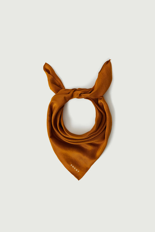 Pañuelo Square - Naranja - Seda - Mujer