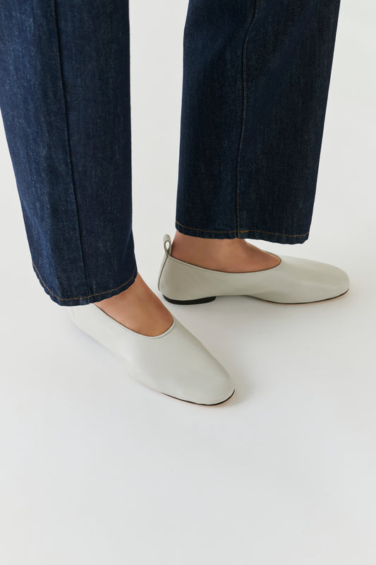Ballerines Bala - Gris Clair - Cuir - Femme