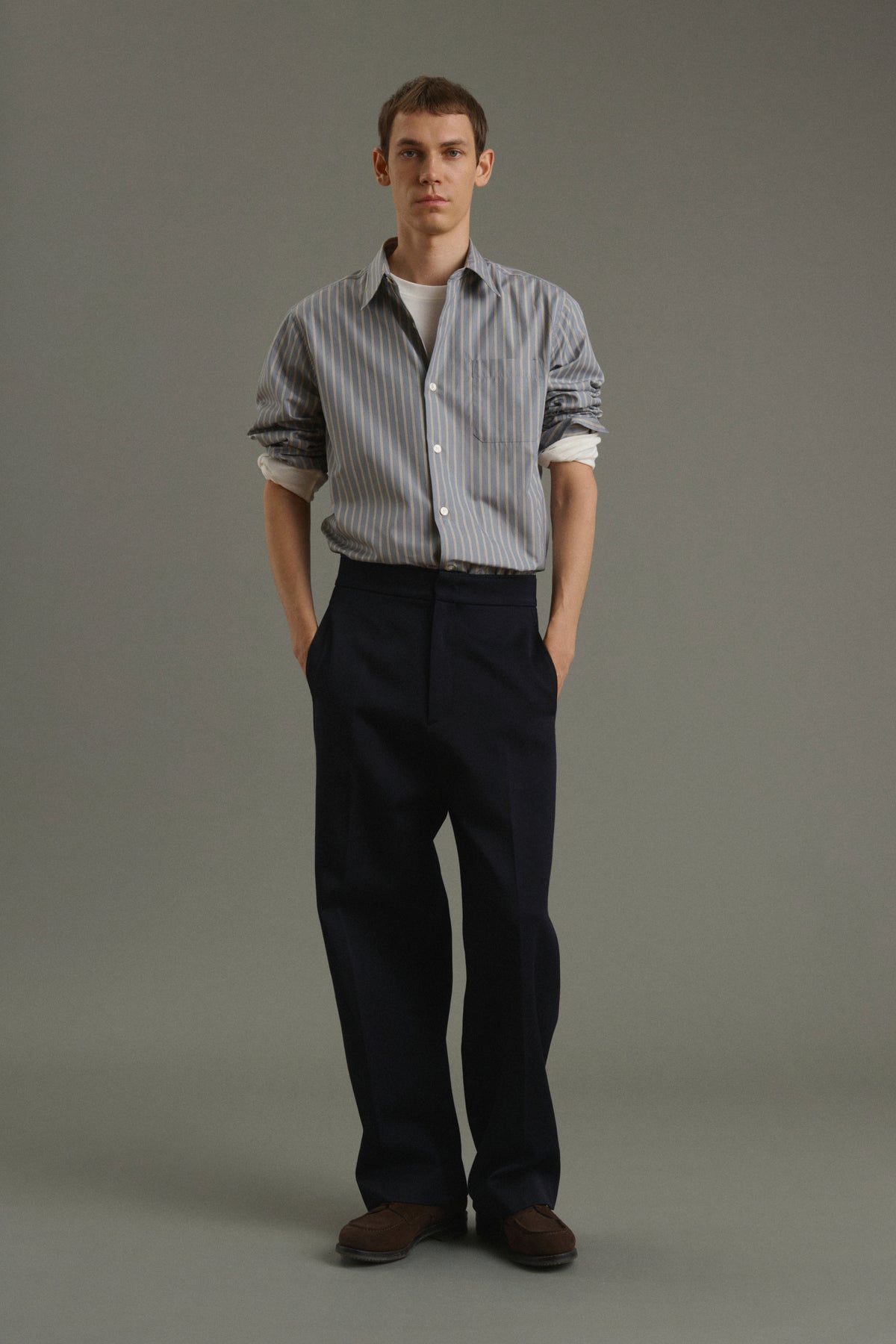 Pantalon Antonin - Dark Navy - Laine - Homme