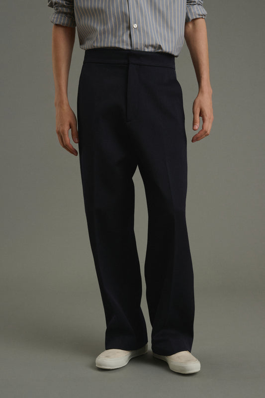 Pantalon Antonin - Dark Navy - Laine - Homme