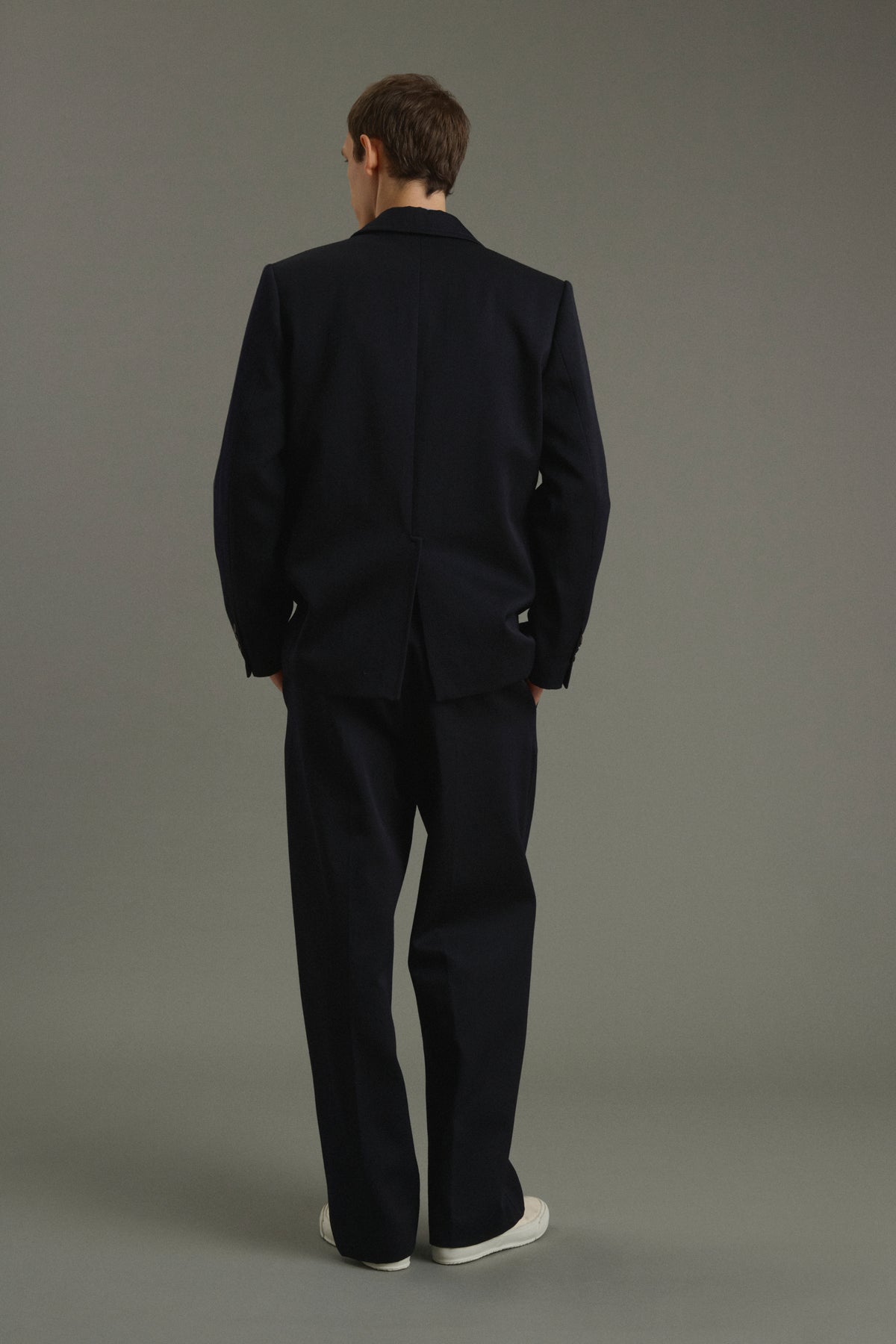 Pantalón Antonin - Azul marino oscuro - Lana - Hombre vue 2