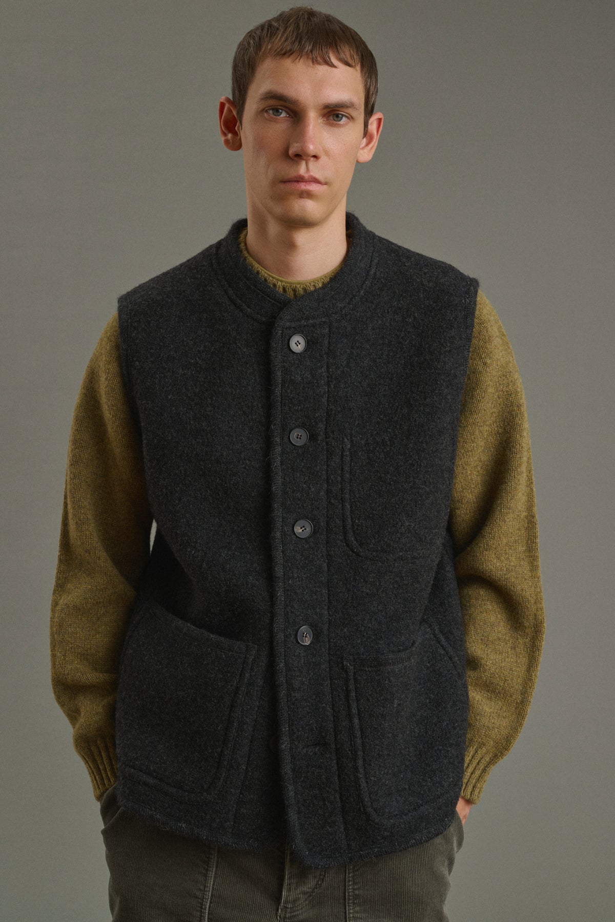 Blouson Samuel - Gris Anthracite - Laine - Homme vue 2