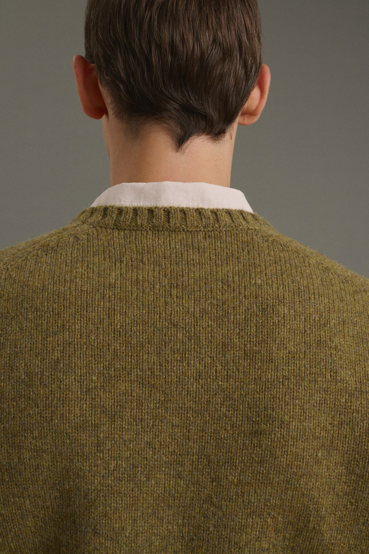 Pull Isamu - Kaki Chiné - Laine - Homme vue 5