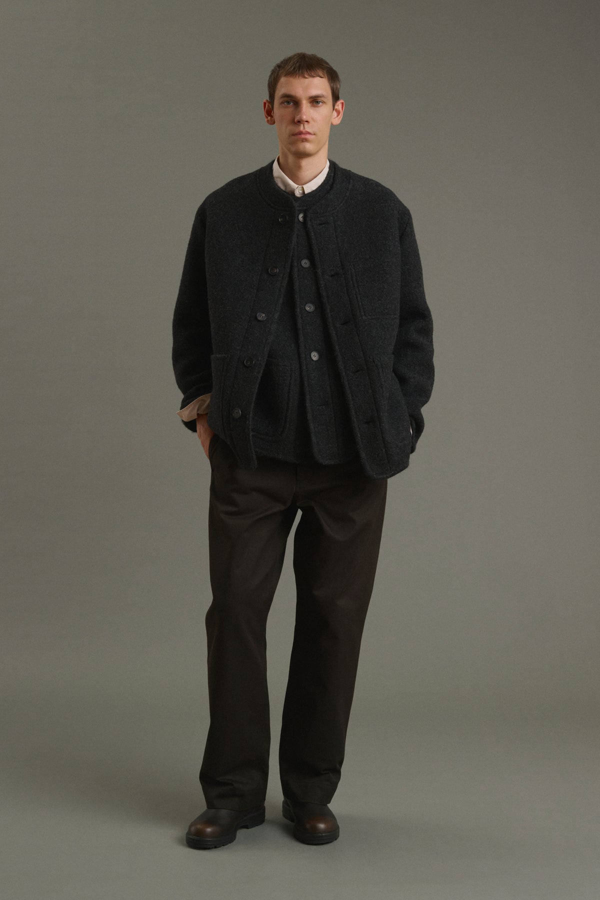 Veste Aliocha - Gris Anthracite - Laine - Homme vue 4
