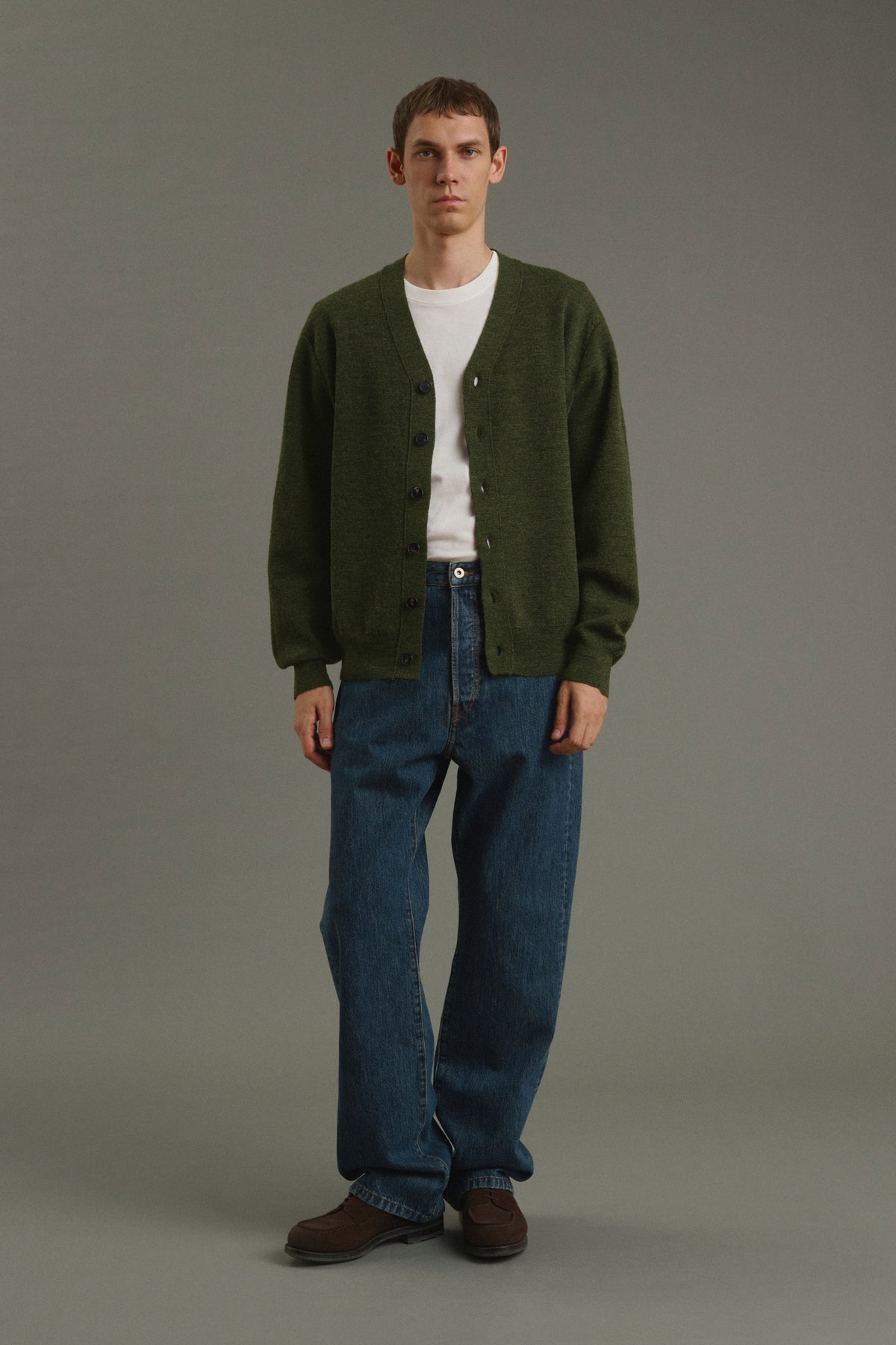 Cardigan Romeo - Kaki Foncé - Laine - Homme vue 6