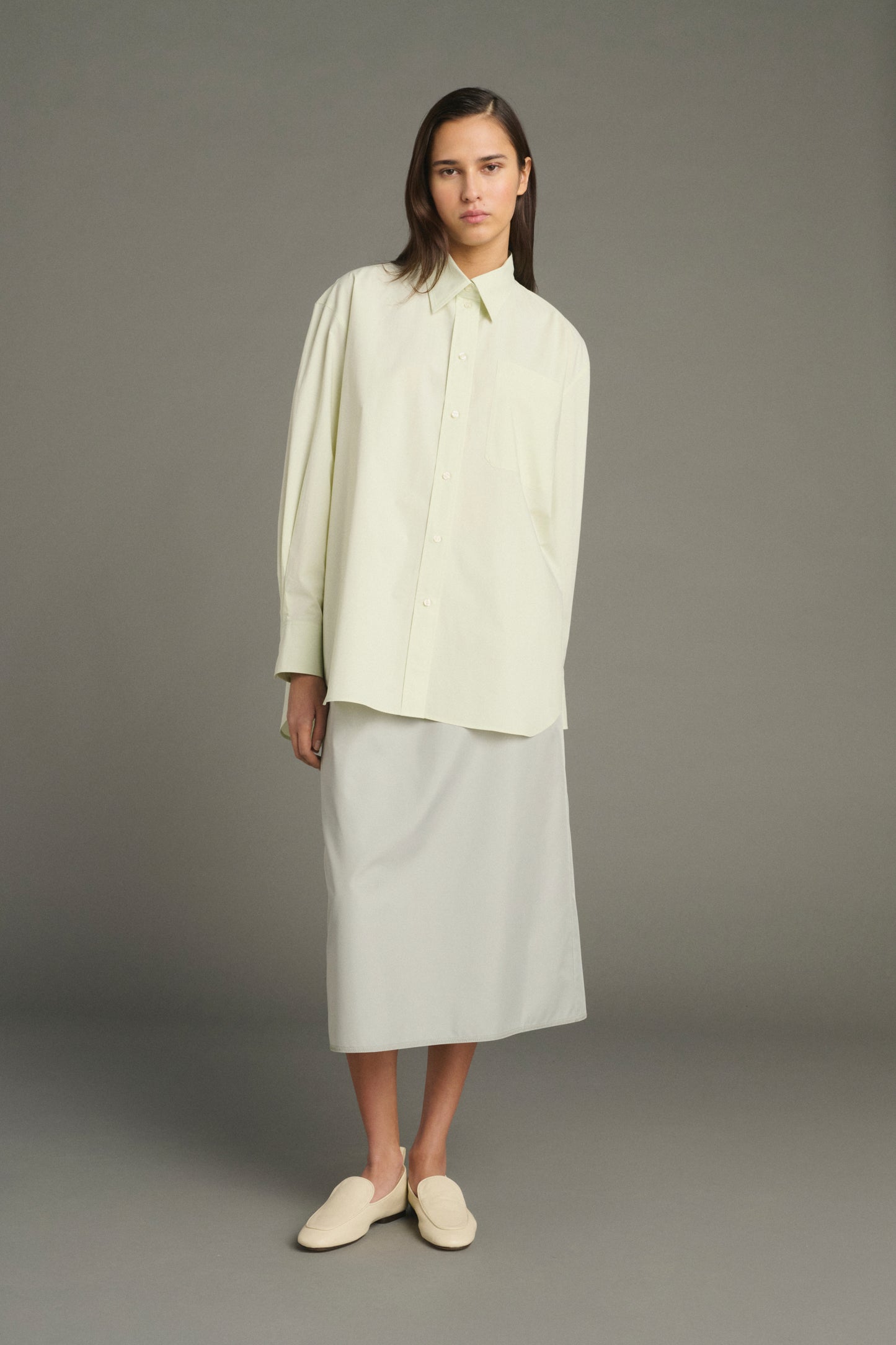 Camisa Carlotta - Verde pálido - Algodón - Mujer