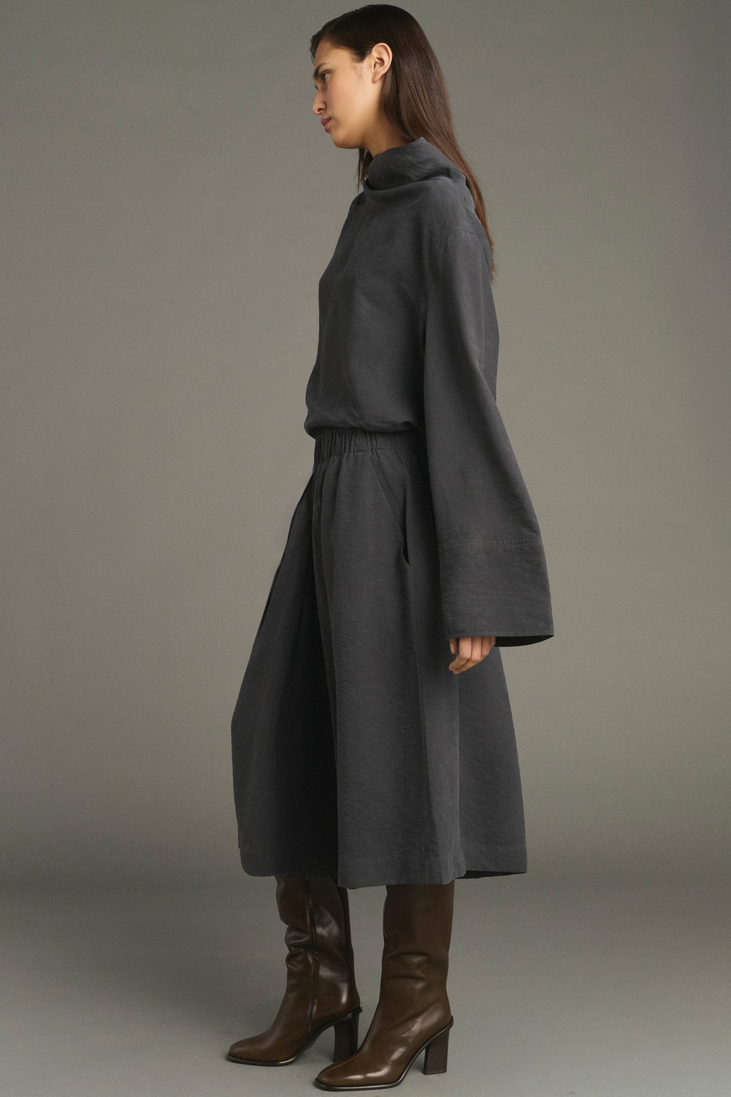 Bermuda Lexie - Gris Antracita - Seda - Mujer