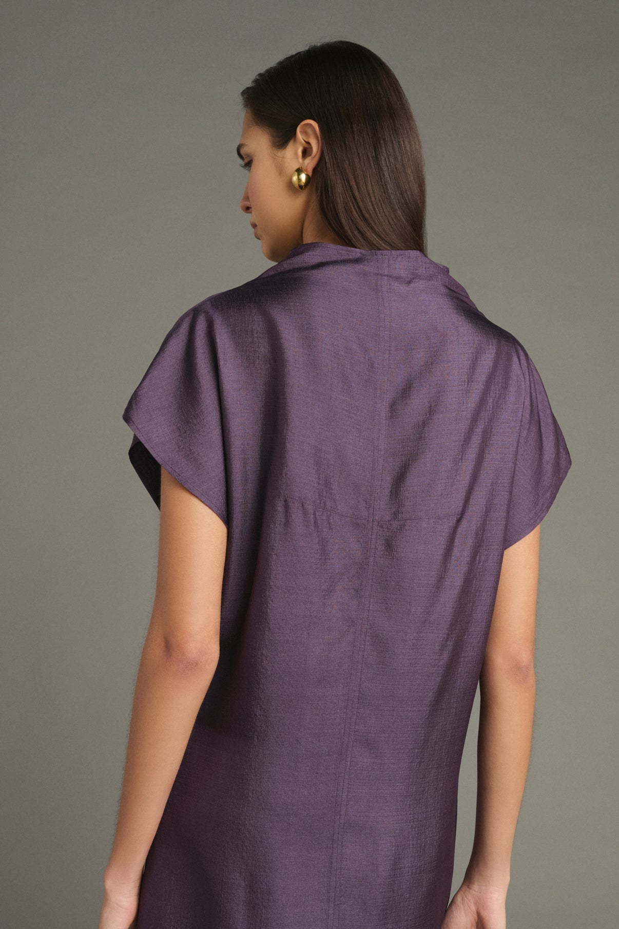 Vestido Foggia - Violeta - Seda - Mujer vue 3