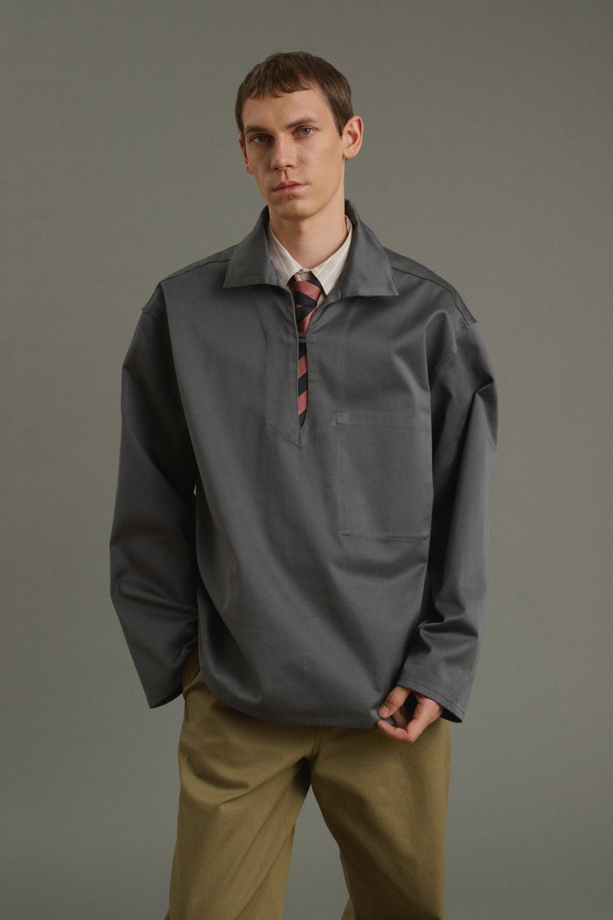 Vareuse Pierre - Gris Foncé - Coton - Homme