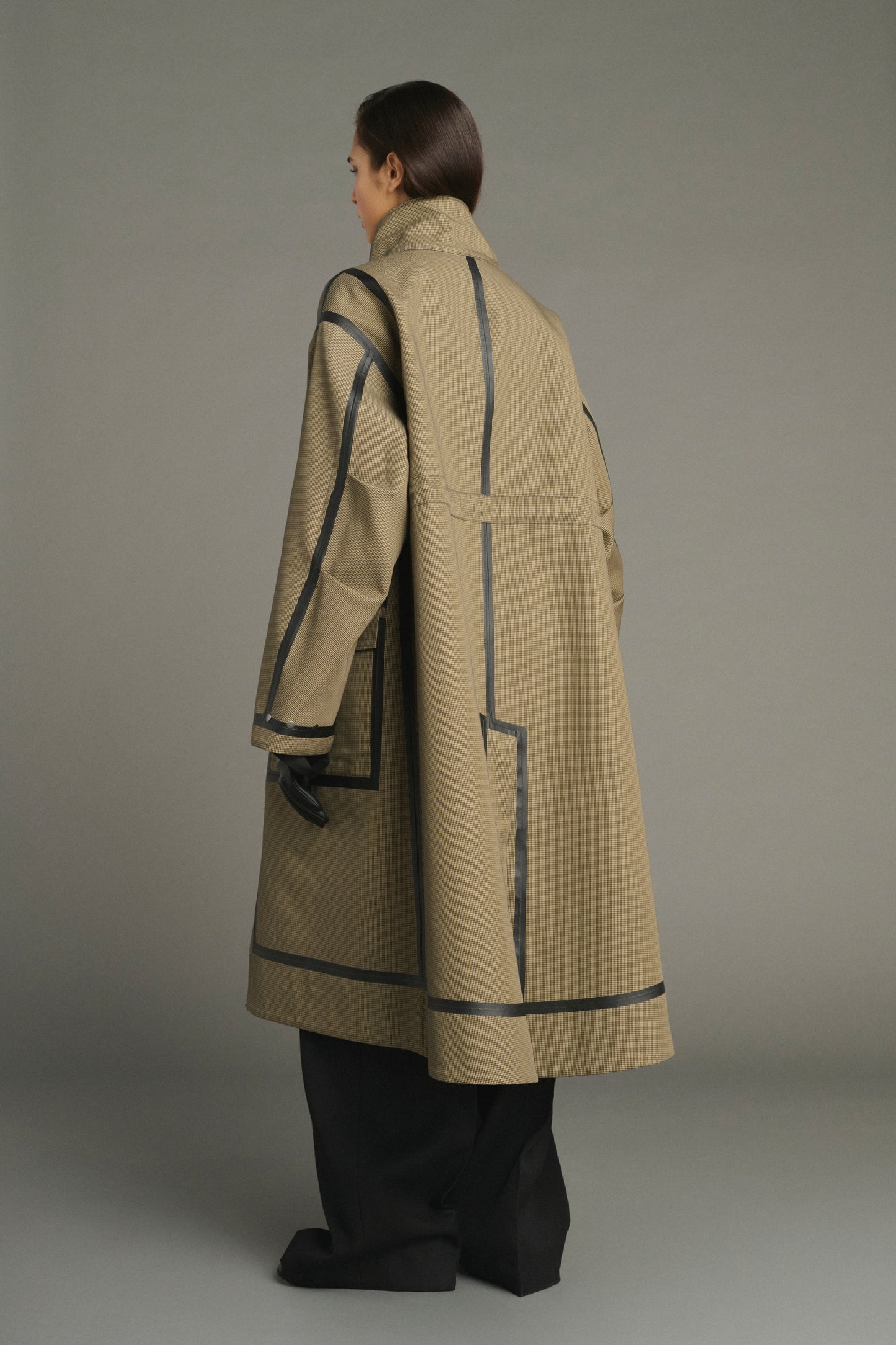 Abrigo Luce - Negro/Beige - Algodón - Mujer