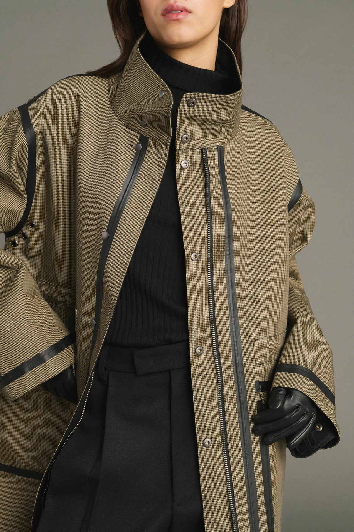 Abrigo Luce - Negro/Beige - Algodón - Mujer vue 6