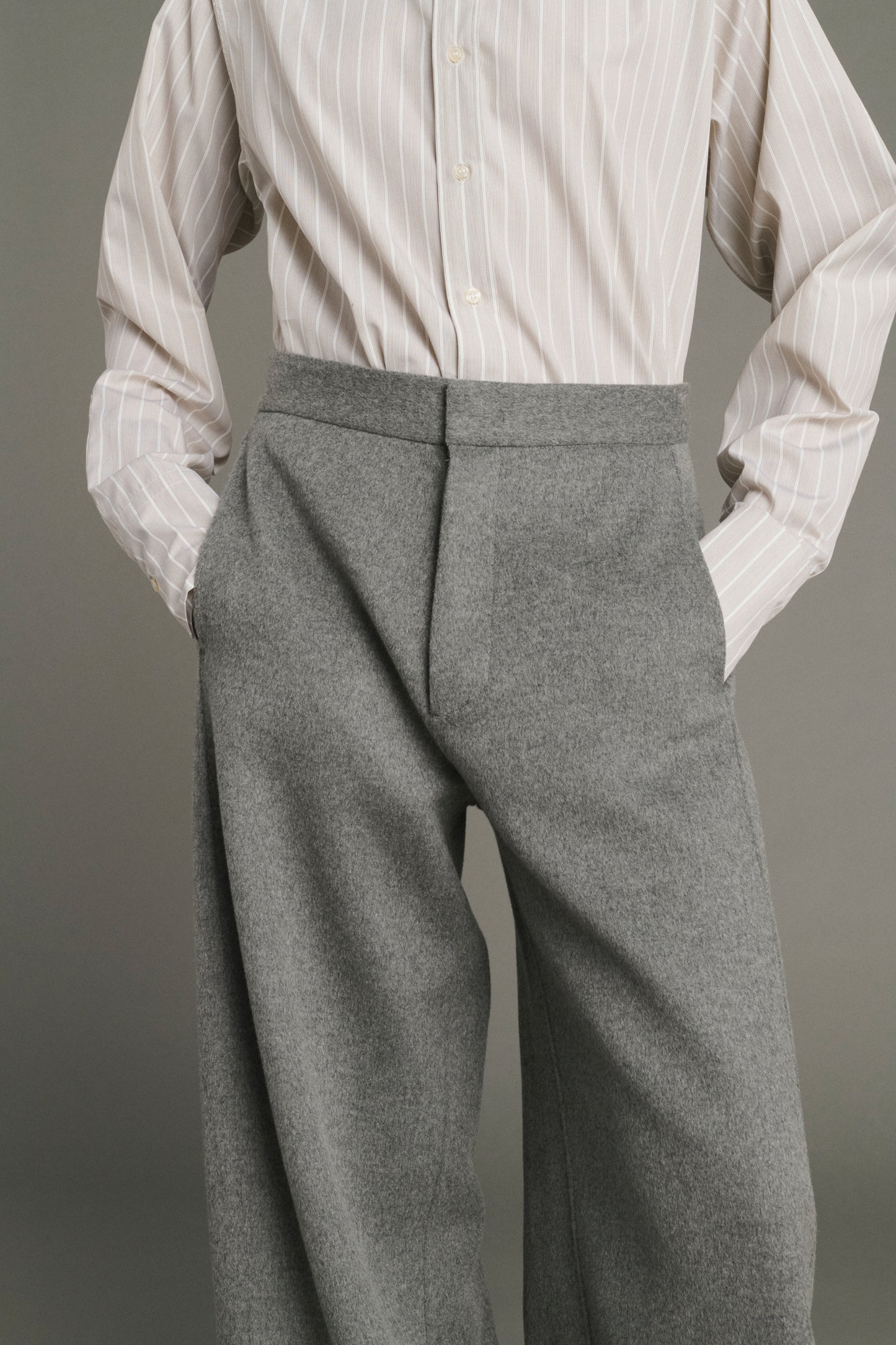 Pantalon Horatio - Gris Clair - Laine - Femme