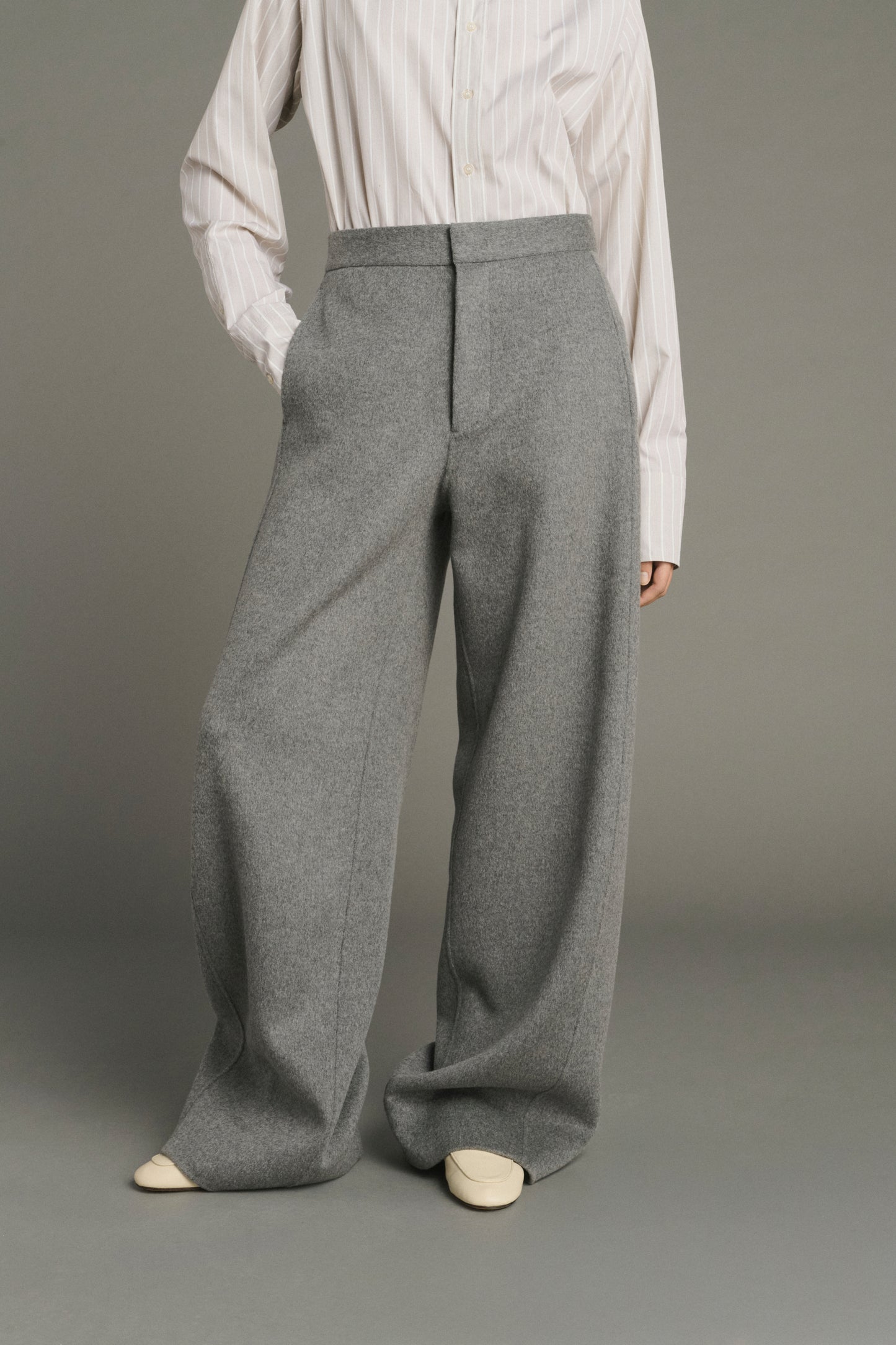 Pantalon Horatio - Gris Clair - Laine - Femme