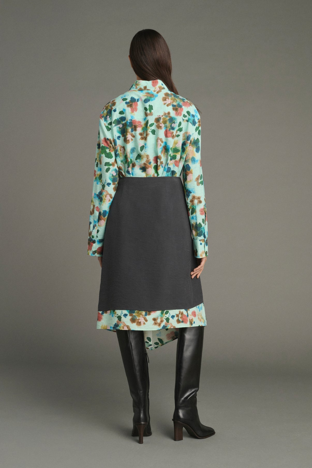 Jupe Joy - Turquoise - Soie - Femme vue 4