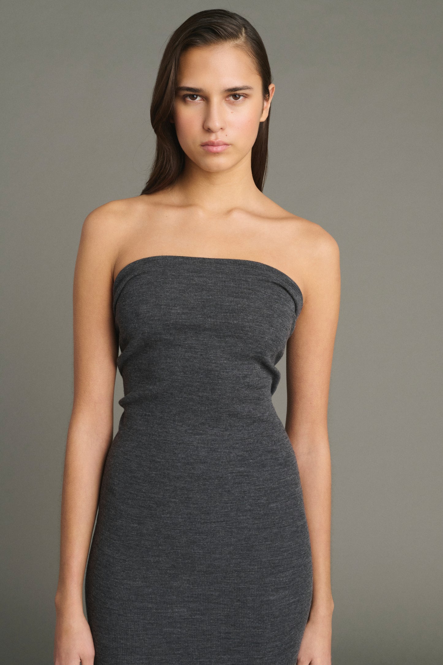 Vestido Lilia - Gris Antracita - Lana - Mujer