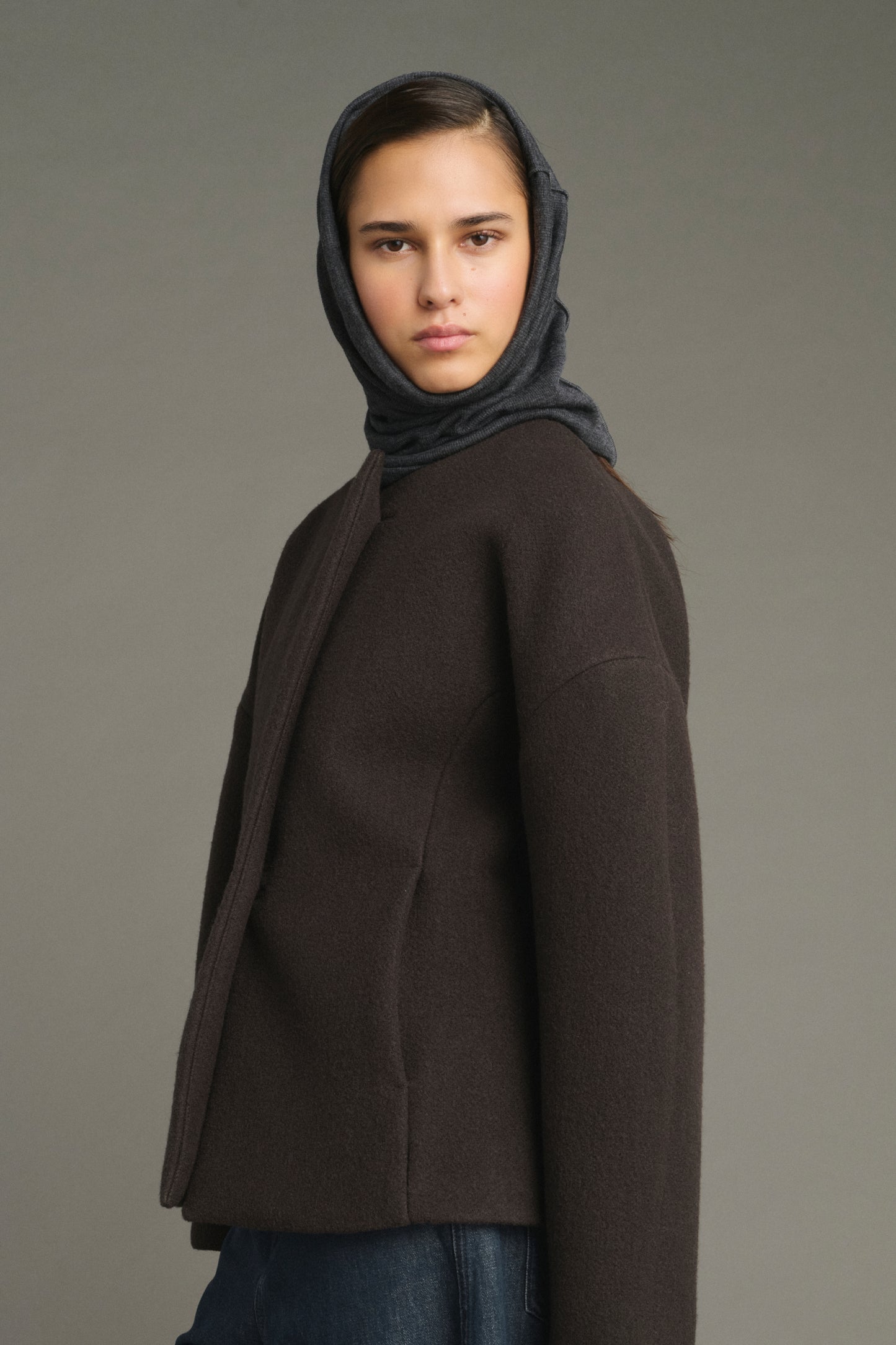 Cuello Lune - Gris antracita - Lana - Mujer