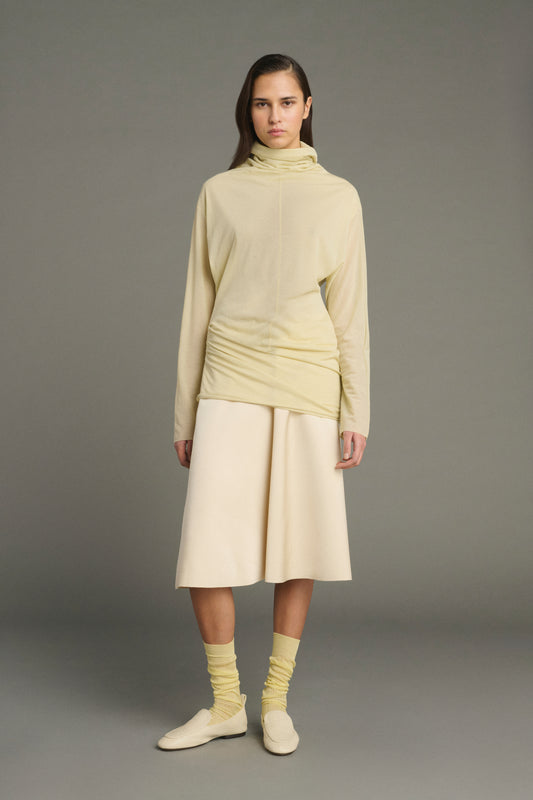 Camiseta Lisia - Amarillo Pálido - Algodón - Mujer