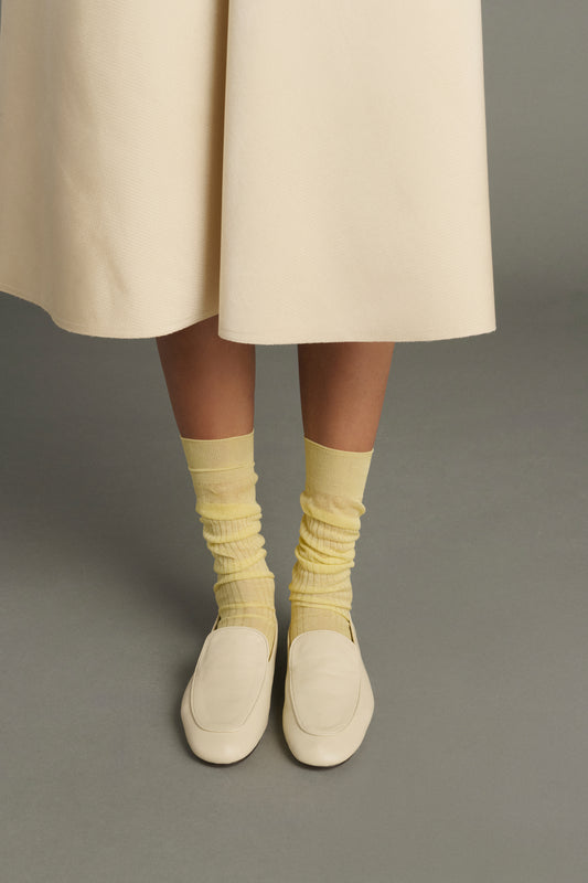 Mocassins Nine - Ivoire - Cuir - Femme