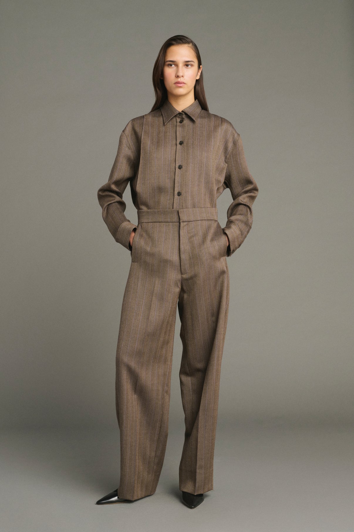 Pantalón Jocelyn - Marrón/Malva - Lana - Mujer vue 1
