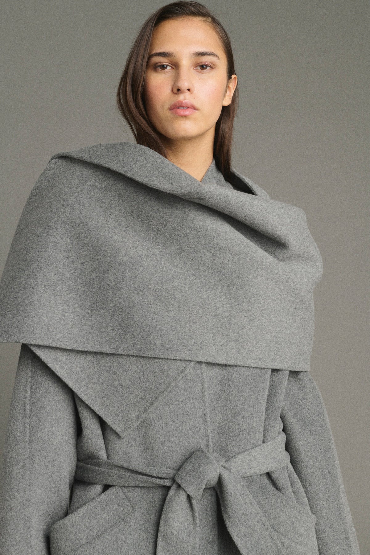 Cape Lisette - Gris Clair - Laine - Femme
