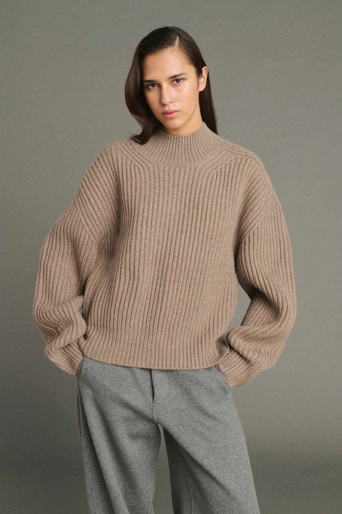 Pull Flamand - Beige Chiné - Laine Mérinos - Femme