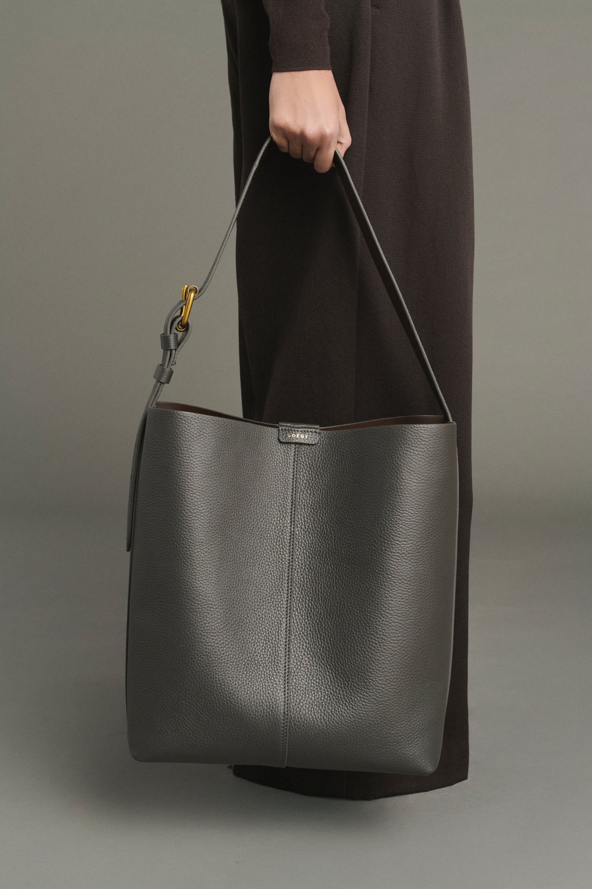 Bolso Saudade - Acier Cuir grainé Seau - Soeur vue 2