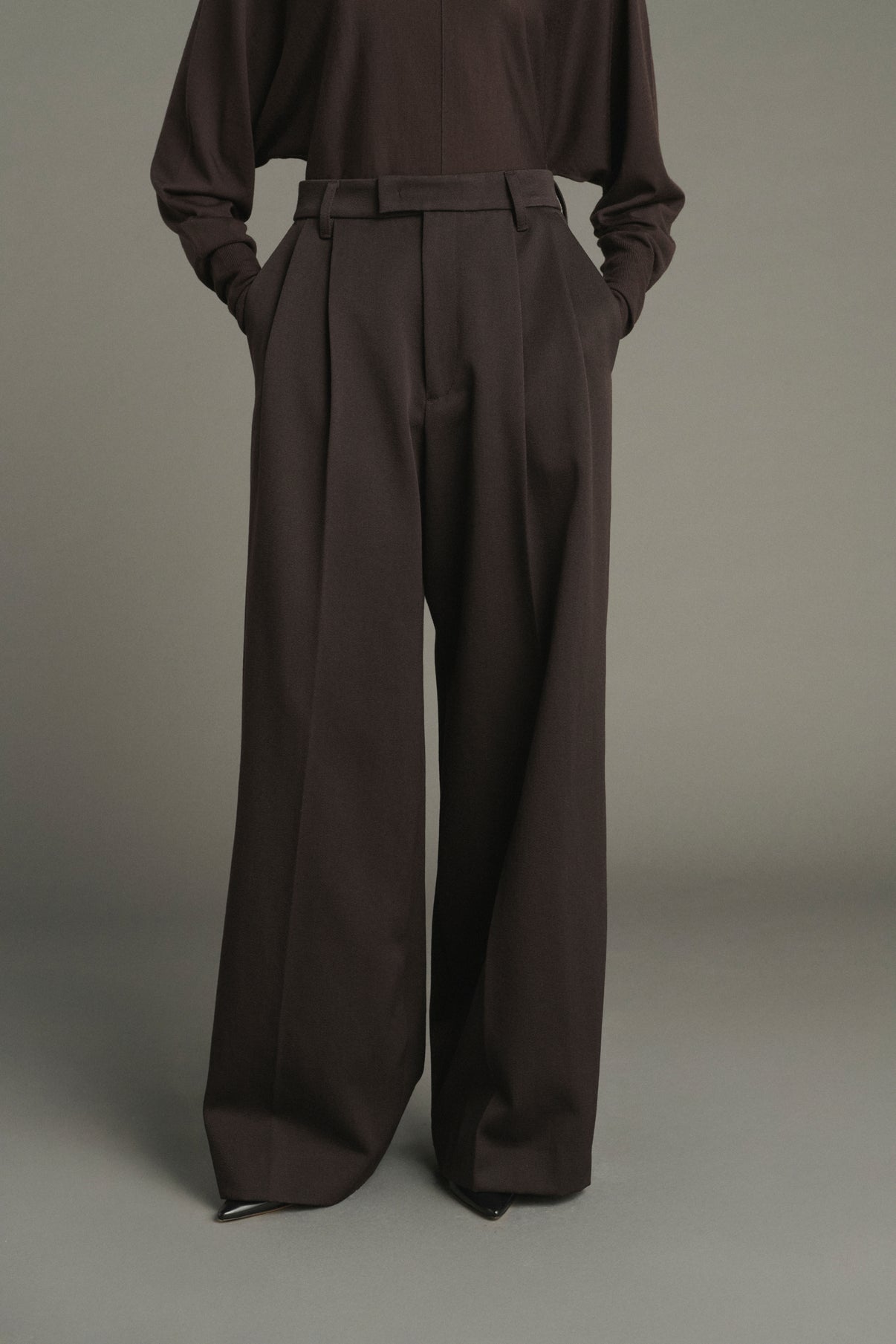 Pantalón Laumiere - Ébano - Lana - Mujer vue 3