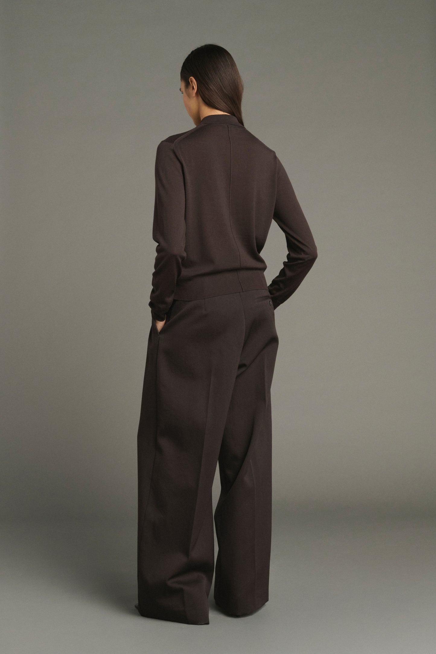 Pantalón Laumiere - Ébano - Lana - Mujer