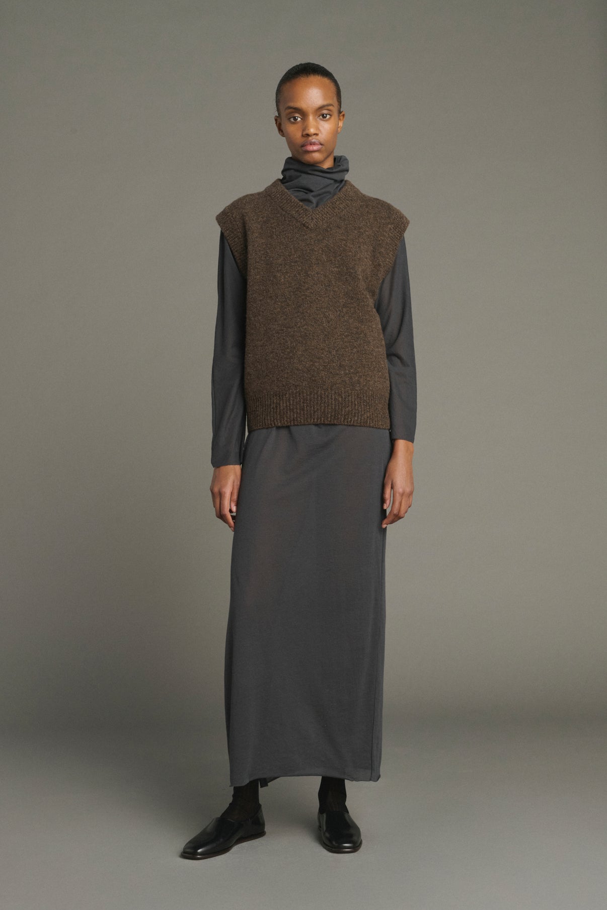Jersey Karl - Marrón Jaspeado - Lana Merino - Mujer vue 1