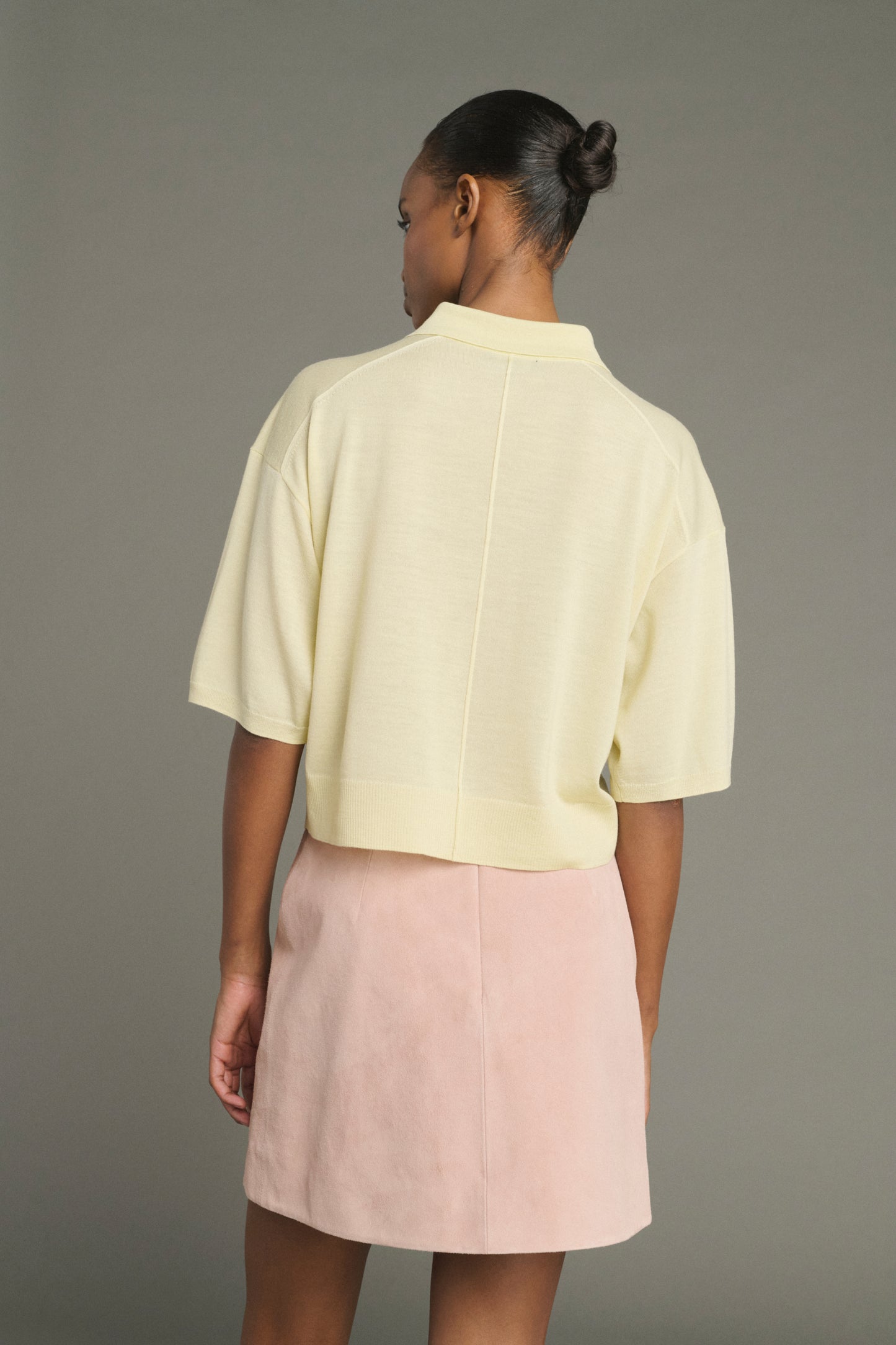 Jersey Elton - Amarillo pálido - Lana merino - Mujer