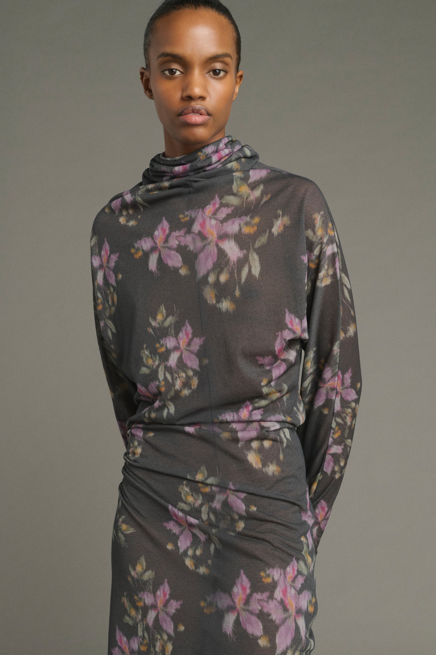 Vestido Lola - Antracita/Violeta - Algodón - Mujer