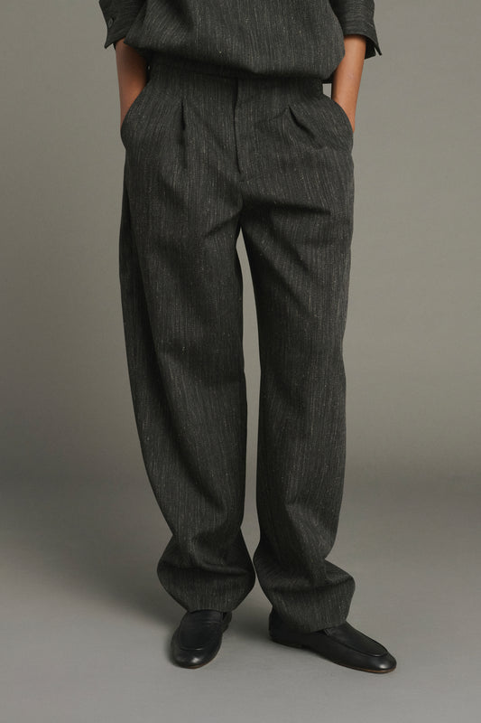 Pantalón Baptiste - Gris Antracita - Lana - Mujer