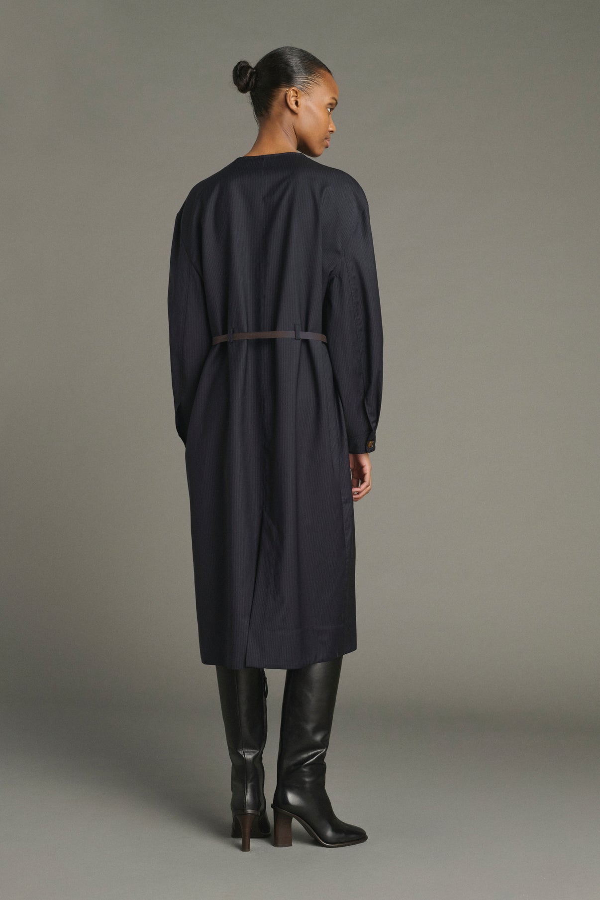 Vestido Helie - Azul/Navy - Lana - Mujer vue 2