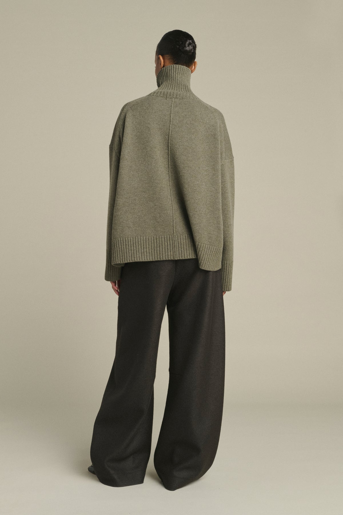 Jersey William - Gris Jaspeado - Lana Merino - Mujer vue 4
