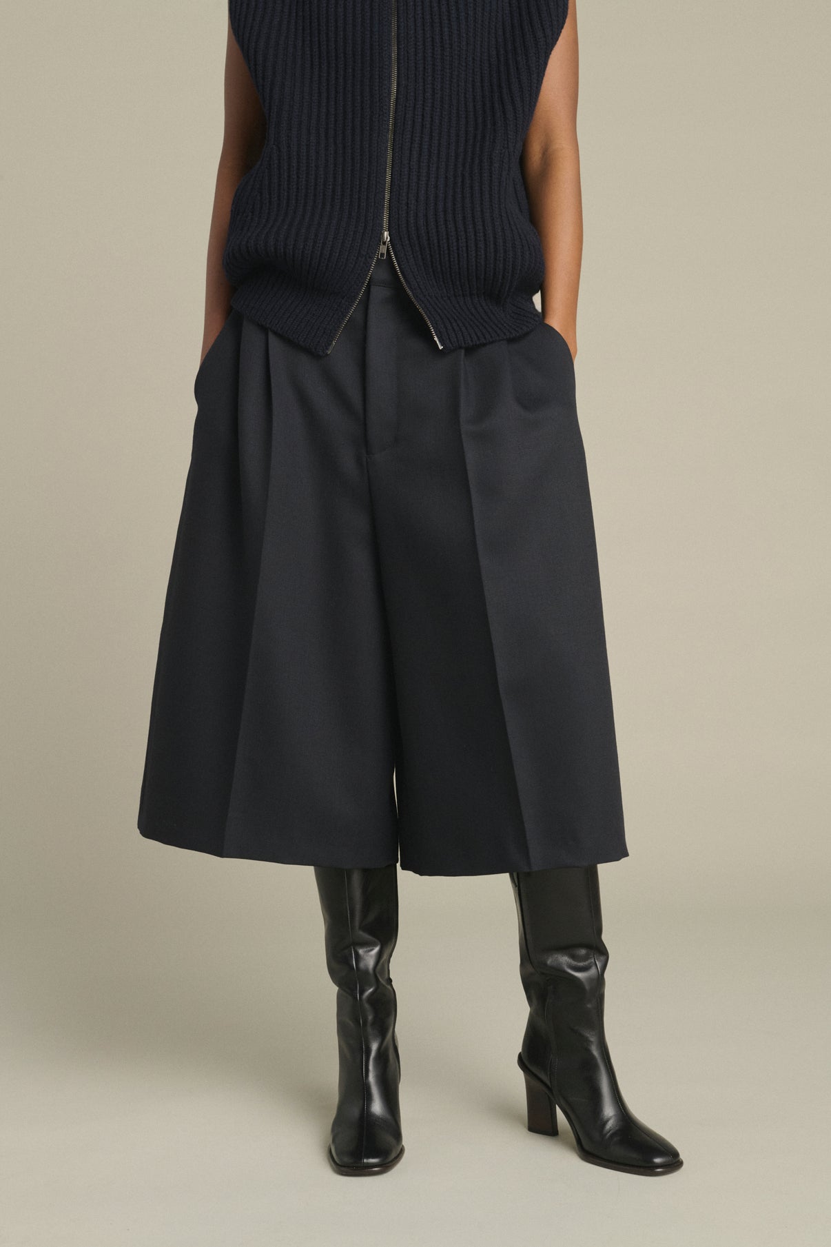 Bermuda Jude - Deep Navy - Laine - Femme vue 2