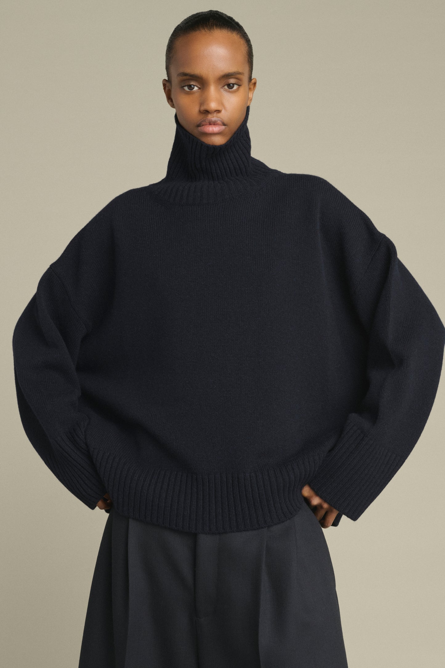 Jersey William - Navy - Lana Merino - Mujer
